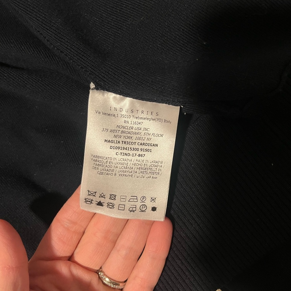 Moncler Black Varsity Bomber Jacket - Picture 9 of 9